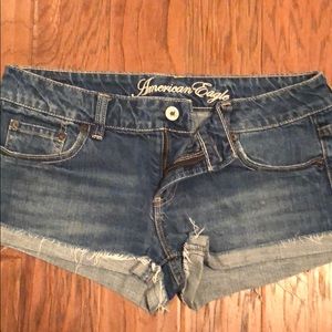 American Eagle distressed jean shorts